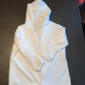 White fuzzy jacket